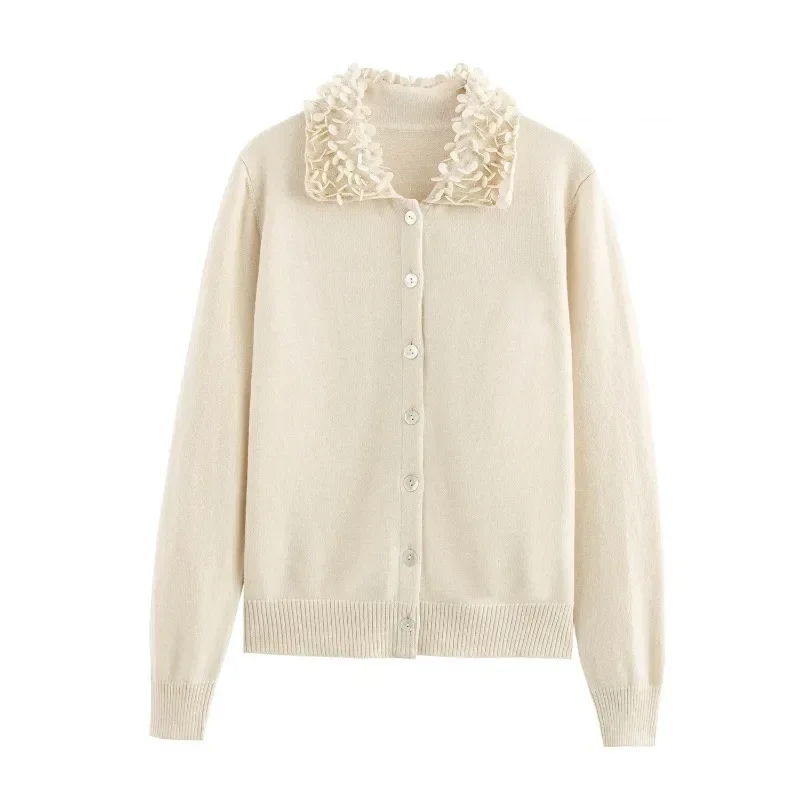 Knit Cardigan Beige Beading Cozy Sweaters Knitwear Long Sleeve Cardigans Women's Autumn Sweater Y2k Vintage Top
Knit Cardigan Beige Beading Cozy Sweaters Knitwear Long Sleeve Cardigans Women's Autumn Sweater Y2k Vintage Top