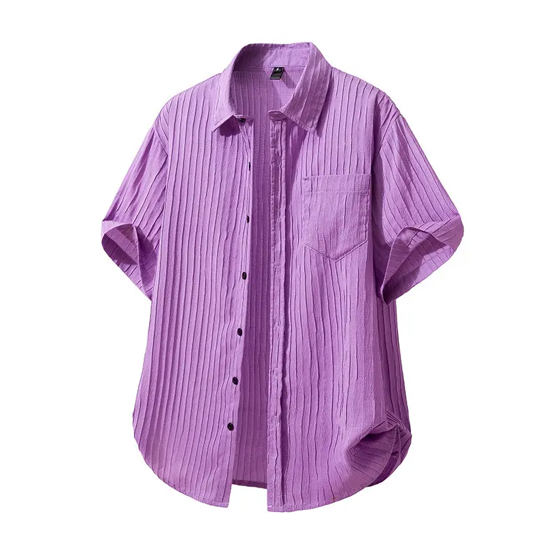 Summer Fashion Men's Striped Folds Short Sleeve Hawaiian Shirt Casual Solid Pocket Beach Holiday Shirts Stylish Mens Daily Work
Summer Fashion Men's Striped Folds Short Sleeve Hawaiian Shirt Casual Solid Pocket Beach Holiday Shirts Stylish Mens Daily Work