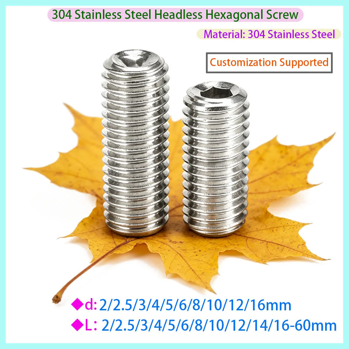 304 Stainless Steel Hexagonal Countersunk Head Screw Hexagonal Concave Head Fixing Screw Length 3-50mm M3 M4 M5 M6 M8 M10 M12
304 Stainless Steel Hexagonal Countersunk Head Screw Hexagonal Concave Head Fixing Screw Length 3-50mm M3 M4 M5 M6 M8 M10 M12