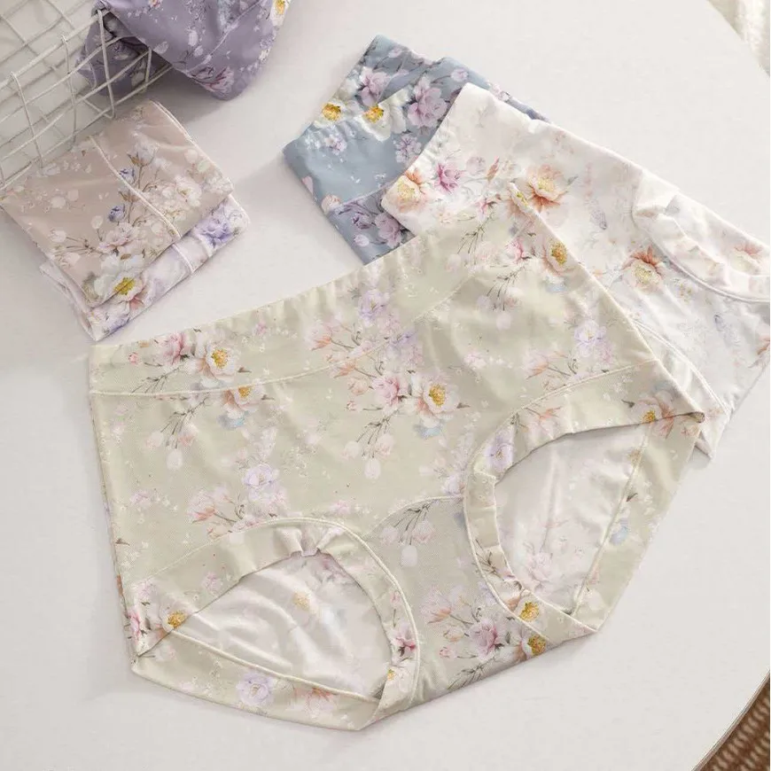 3PCS/Set Women's Panties Intimates Silk-like soft and breathable print Thin Underwears Underpants
3PCS/Set Women's Panties Intimates Silk-like soft and breathable print Thin Underwears Underpants
