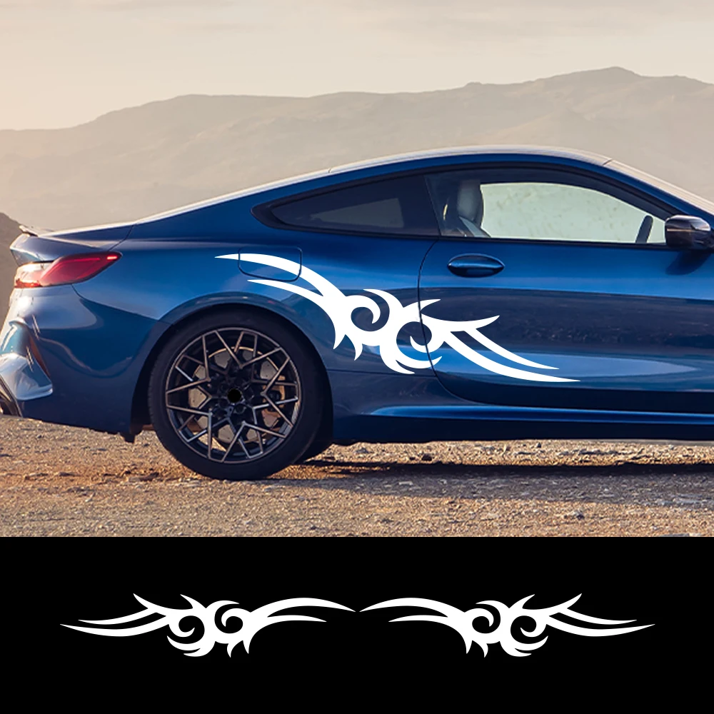 2Pcs Curved Art Racing Car Sticker Self-Adhesive Striped Waterproof Car Side Skirt Vinyl Decal Auto DIY Decoration Accessories 
2Pcs Curved Art Racing Car Sticker Self-Adhesive Striped Waterproof Car Side Skirt Vinyl Decal Auto DIY Decoration Accessories