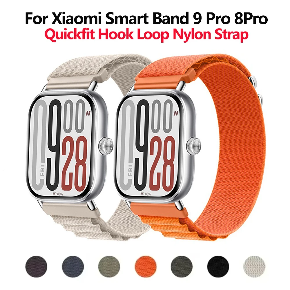 Nylon Loop Strap For Xiaomi Smart Band 9 Pro/8 Pro Smartwatch sports Watchband For Redmi Watch 5 4 Band Accessories Bracelet
Nylon Loop Strap For Xiaomi Smart Band 9 Pro/8 Pro Smartwatch sports Watchband For Redmi Watch 5 4 Band Accessories Bracelet