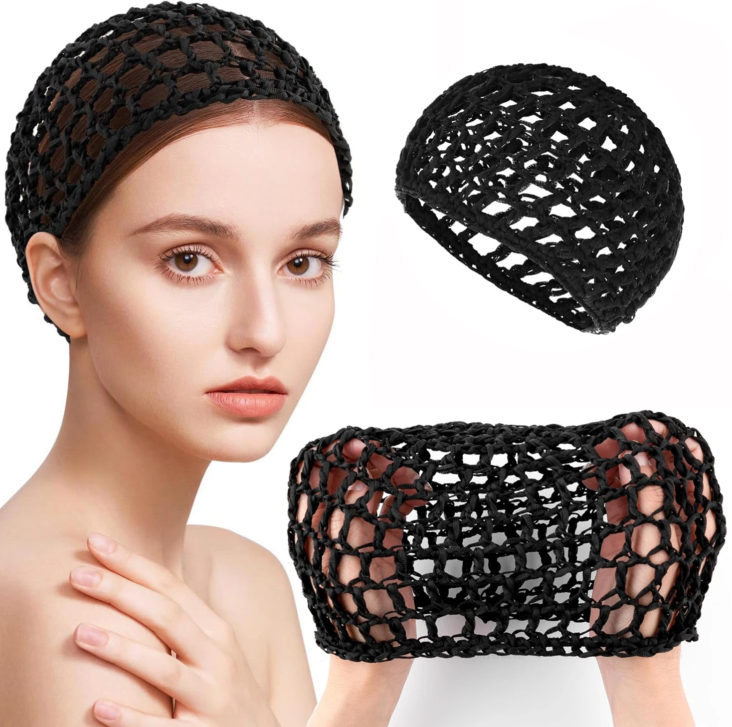 2pcs Chic Black Crochet Hair Net Caps for Women - Breathable Mesh Design, Perfect for Daily Wear & Beauty Routines
2pcs Chic Black Crochet Hair Net Caps for Women - Breathable Mesh Design, Perfect for Daily Wear & Beauty Routines