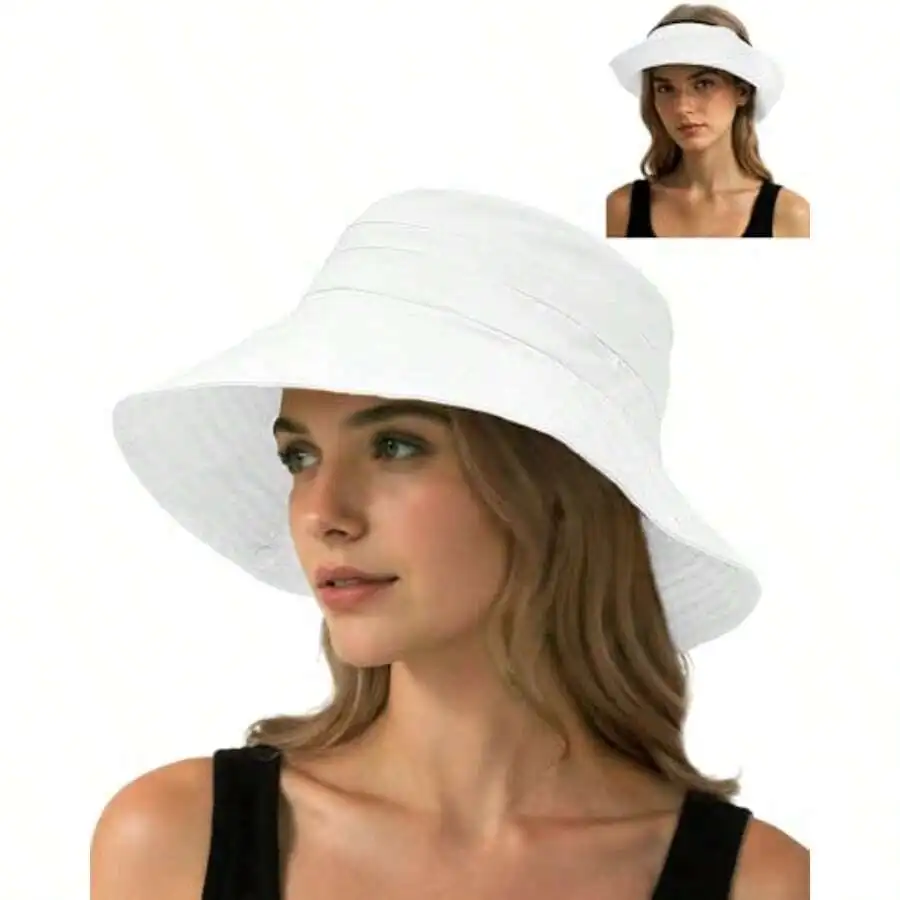 Womens Waterproof Packable 2 In 1 UV Protection Sun Hat Bucket Hat For Summer Outdoor
Womens Waterproof Packable 2 In 1 UV Protection Sun Hat Bucket Hat For Summer Outdoor