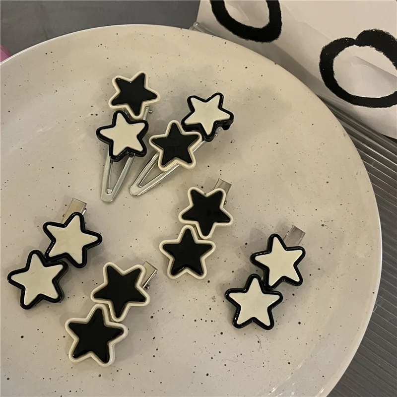 New Star Hair Clip Black White Color Sweet Cool Girls Barrettes Hairpins Korean Ins Women Accessories Headwear Side Pins
New Star Hair Clip Black White Color Sweet Cool Girls Barrettes Hairpins Korean Ins Women Accessories Headwear Side Pins