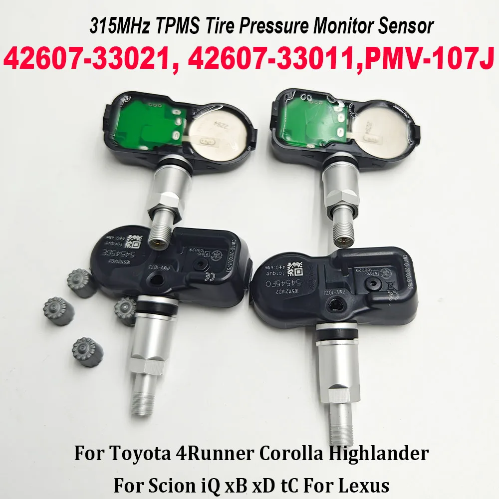 4PCS 42607-33021 315MHz TPMS TIRE PRESSURE MONITOR SENSOR PMV-107J 42607-33011 42607-06011 For 2005-2015 Toyota Land Cruiser
4PCS 42607-33021 315MHz TPMS TIRE PRESSURE MONITOR SENSOR PMV-107J 42607-33011 42607-06011 For 2005-2015 Toyota Land Cruiser