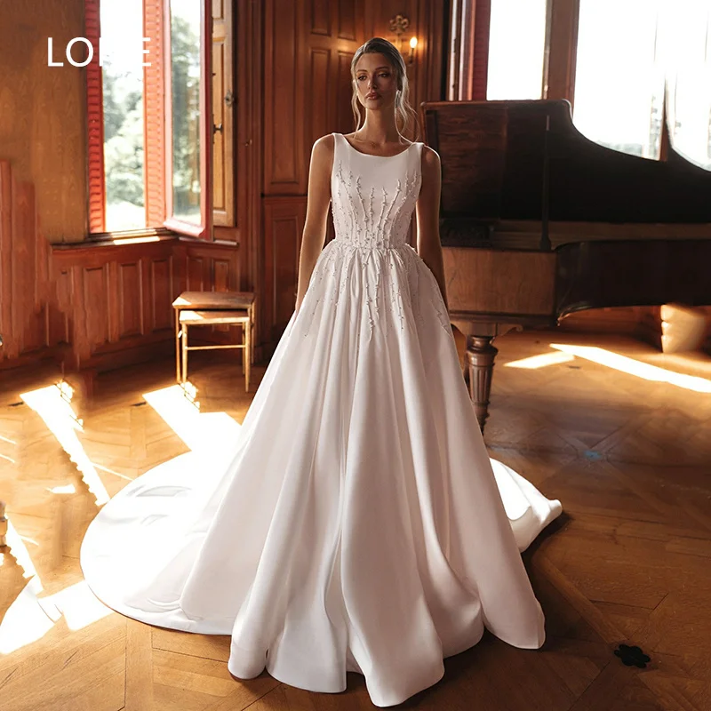 LORIE Applique A-line Beeding Wedding Dress Halter Princess Sleeveless Bridal Gowns Backless Wedding Gown Customized 2025
LORIE Applique A-line Beeding Wedding Dress Halter Princess Sleeveless Bridal Gowns Backless Wedding Gown Customized 2025
