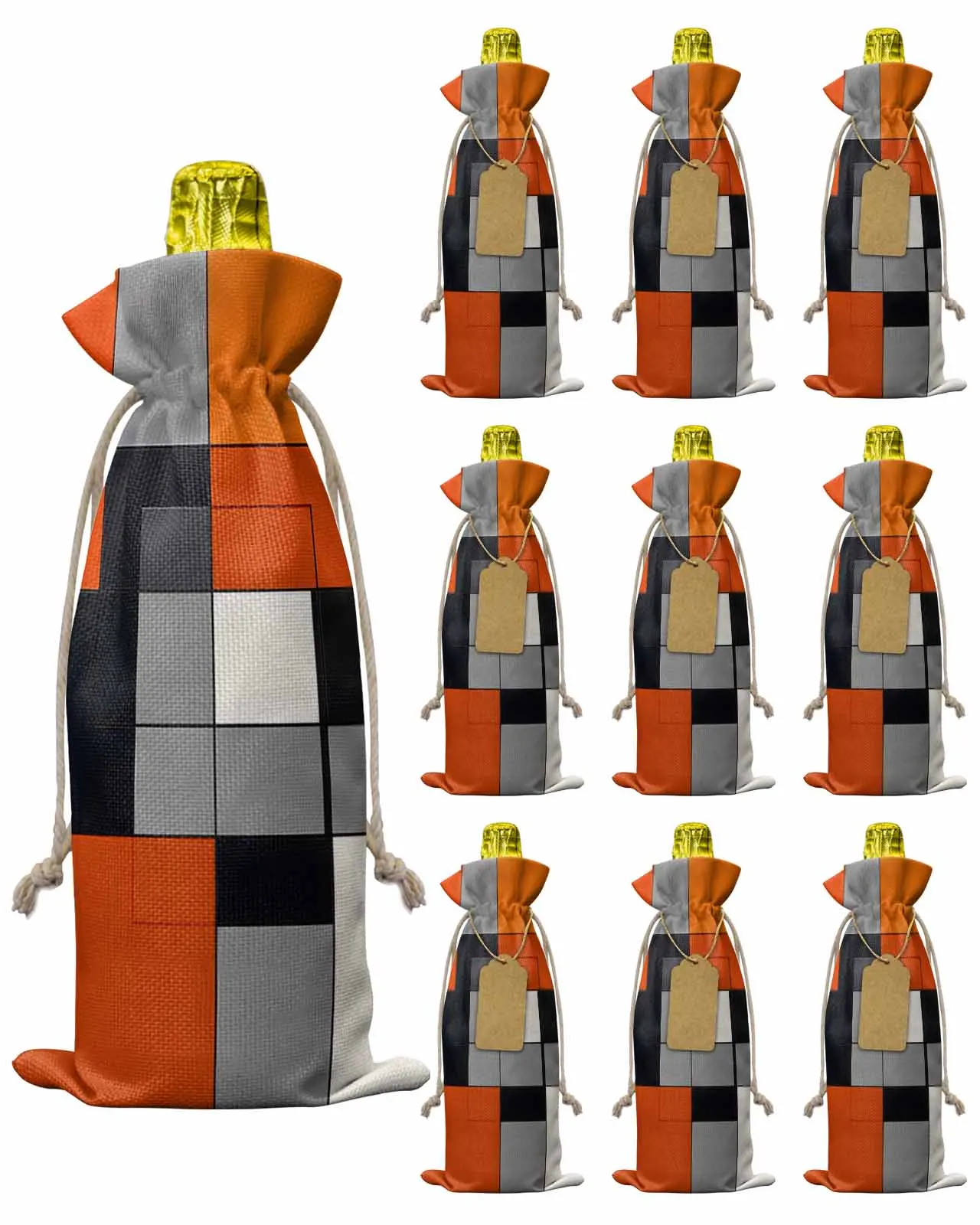 10pcs Wine Bottle Covers Modern Orange Color Block Wine Holder Carrier Packaging Bag Wedding Party Decor Gift
10pcs Wine Bottle Covers Modern Orange Color Block Wine Holder Carrier Packaging Bag Wedding Party Decor Gift