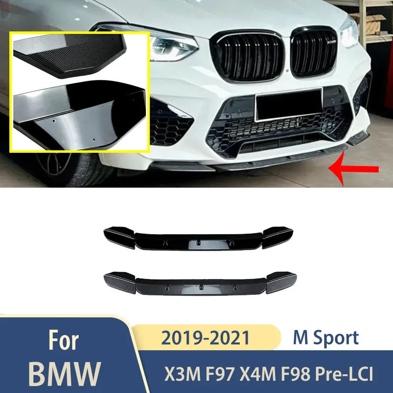M Sport 2019 2020 2021 For BMW X3M F97 X4M F98 Pre-LCI Front Bumper Lip Accessories Exterior Body Kits Duck Lip Separator Parts
M Sport 2019 2020 2021 For BMW X3M F97 X4M F98 Pre-LCI Front Bumper Lip Accessories Exterior Body Kits Duck Lip Separator Parts