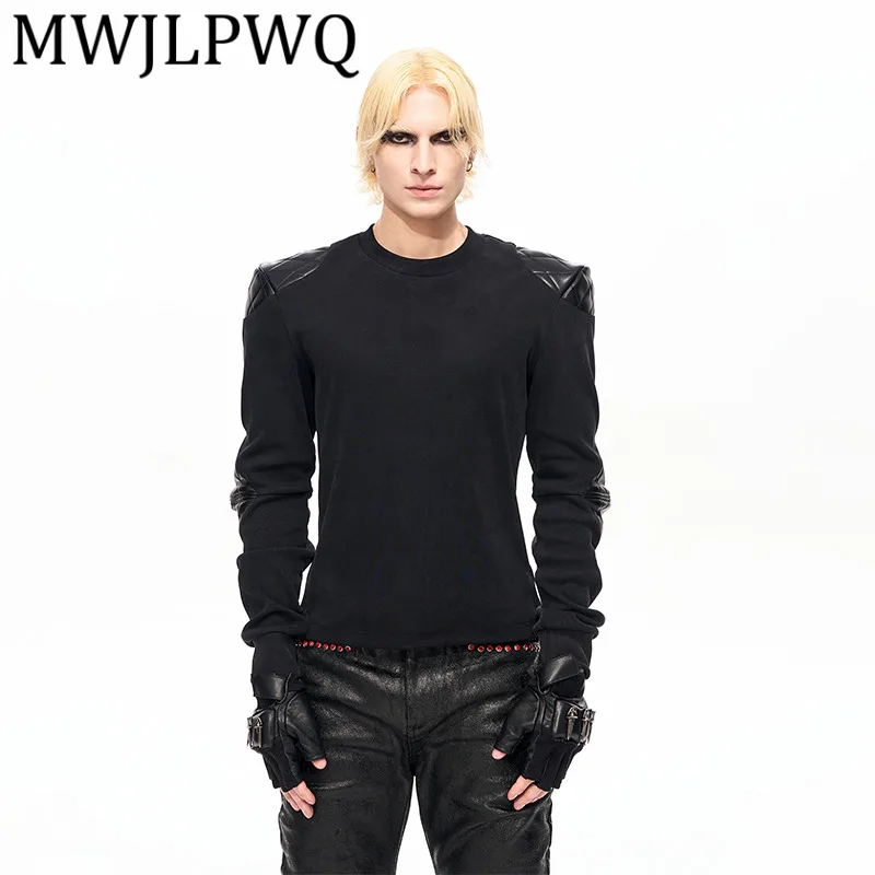 MWJLPWQ Броня из искусственной кожи в стиле пэчворк, футболка с длинными рукавами для мужчин, зимняя тяжелая уличная одежда, потертые облегающие базовые топы, новинка 12772
MWJLPWQ Броня из искусственной кожи в стиле пэчворк, футболка с длинными рукавами для мужчин, зимняя тяжелая уличная одежда, потертые облегающие базовые топы, новинка 12772