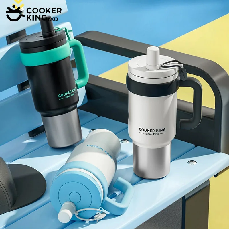 COOKER KING 950ml Stainless Steel Insulated Cup with Straw & Tea Strainer Thermal Water Bottle Keep Cold Warm Car Cup Coffee Mug
COOKER KING 950ml Stainless Steel Insulated Cup with Straw & Tea Strainer Thermal Water Bottle Keep Cold Warm Car Cup Coffee Mug