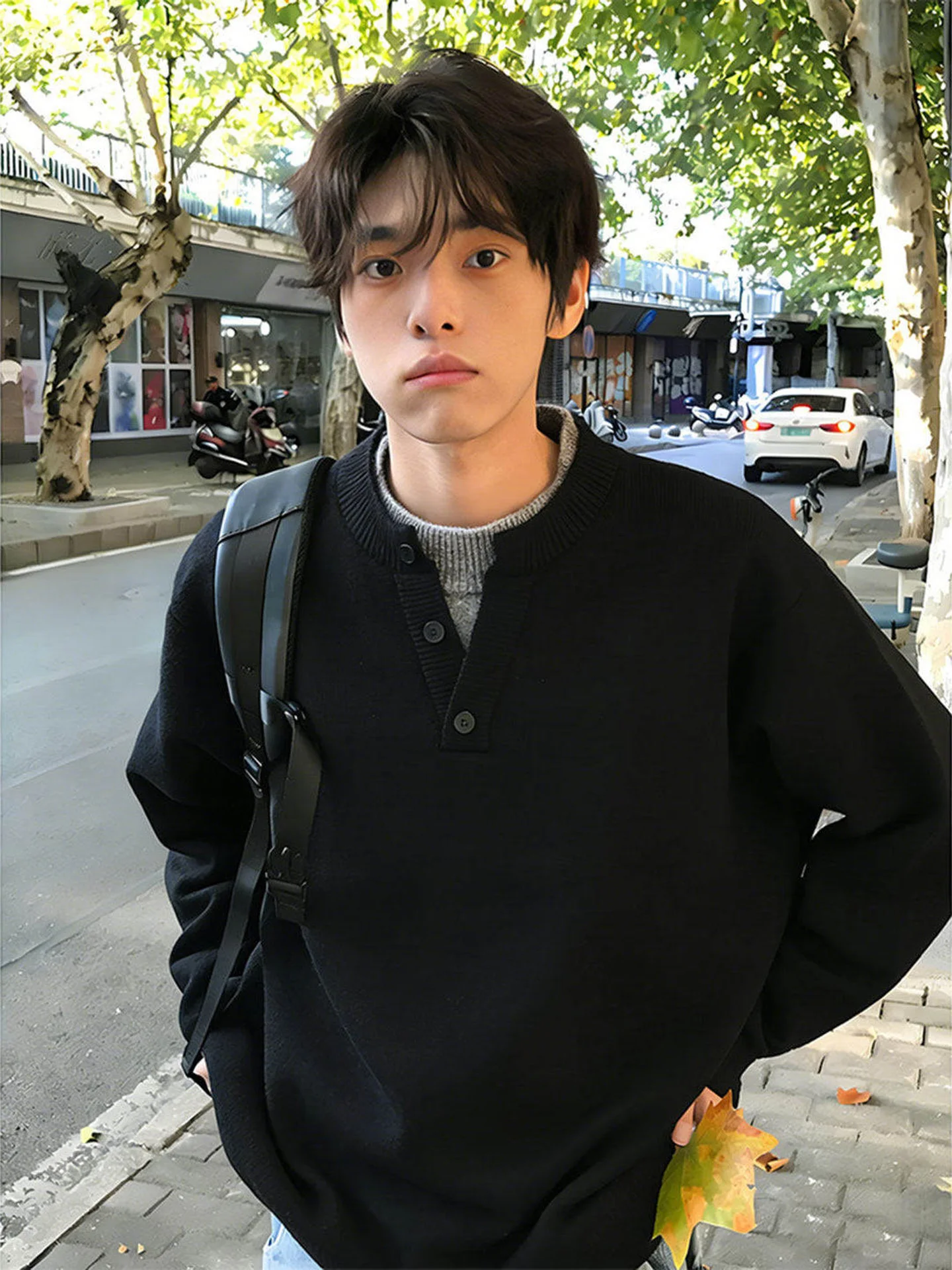 Bla V-Ne Fce-Lined Knitwear Men's Sle Autumn Winter Henry Collar Base Layer Top Casual Loose Fit Comfortable Knitted...
Bla V-Ne Fce-Lined Knitwear Men's Sle Autumn Winter Henry Collar Base Layer Top Casual Loose Fit Comfortable Knitted...