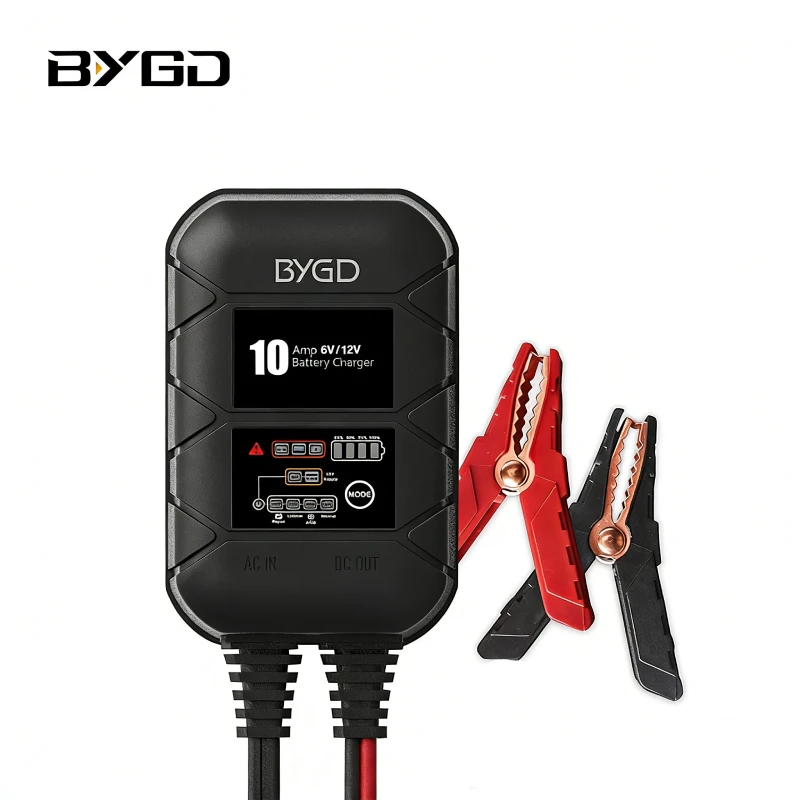 10A Smart Battery Charger 6V/12V Lead Acid & Lithium Battery Universal Car Battery Maintainer IP65 Waterproof For Car Motorcycle
10A Smart Battery Charger 6V/12V Lead Acid & Lithium Battery Universal Car Battery Maintainer IP65 Waterproof For Car Motorcycle
