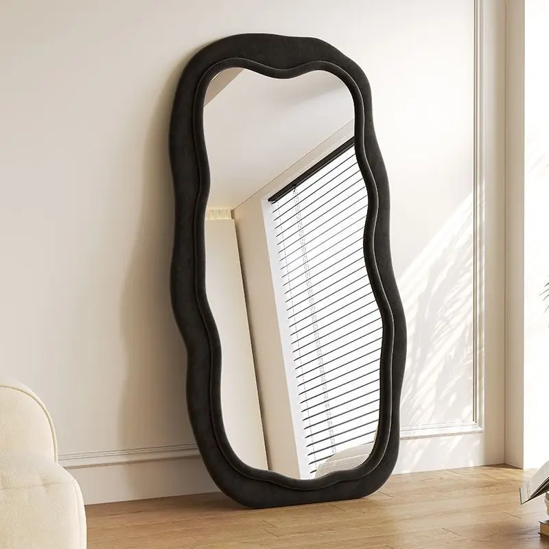 Retail special-shaped full-body mirror, wave black floor mirror, household living room, girls' bedroom, fitting mirror, dressing
Retail special-shaped full-body mirror, wave black floor mirror, household living room, girls' bedroom, fitting mirror, dressing