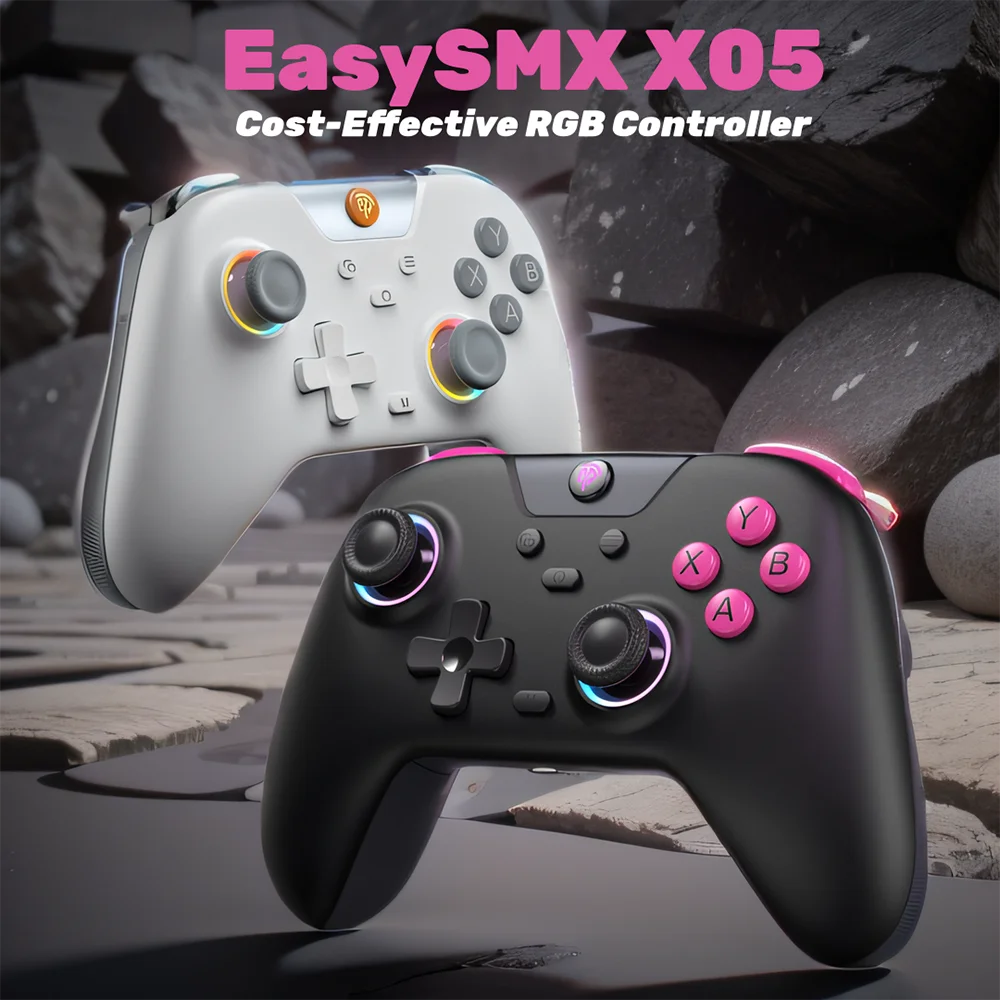 Беспроводной геймпад EasySMX X05, Bluetooth контроллер RGB, совместим с ПК/Телефоном/переключателем/паром/телевизором, эффектом зала, клавишными колпачками
Беспроводной геймпад EasySMX X05, Bluetooth контроллер RGB, совместим с ПК/Телефоном/переключателем/паром/телевизором, эффектом зала, клавишными колпачками