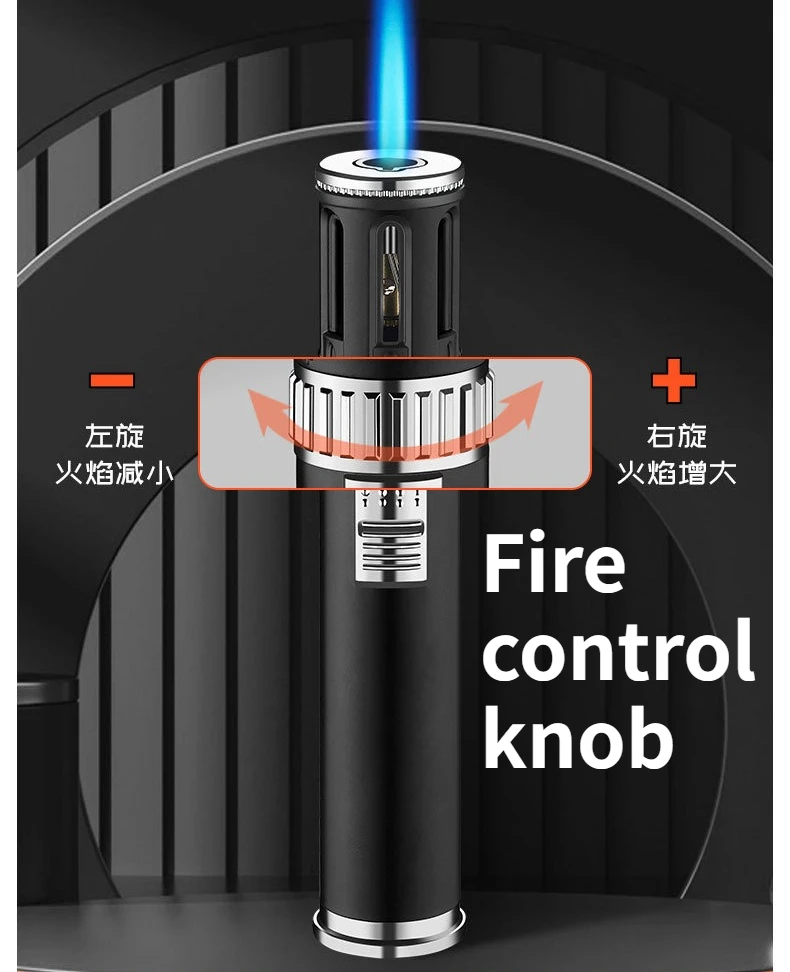 NEW Windproof Straight Blue Flame Lighter Inflatable Lighter with Adjustable Knob High-end Men's GiftCigarette Accessorie
NEW Windproof Straight Blue Flame Lighter Inflatable Lighter with Adjustable Knob High-end Men's GiftCigarette Accessorie