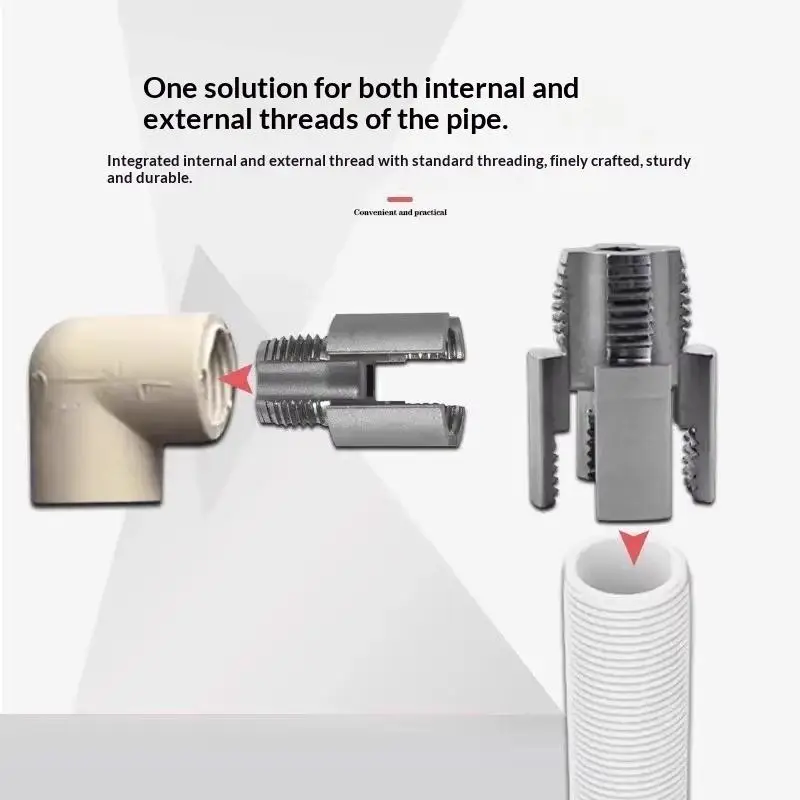 3PCS Heavy-Duty PVC/Plastic Pipe Threading Tool Kit 1/2" 3/4" 1" Male & Female Threads For PVC PPR MPP Pipes
3PCS Heavy-Duty PVC/Plastic Pipe Threading Tool Kit 1/2" 3/4" 1" Male & Female Threads For PVC PPR MPP Pipes