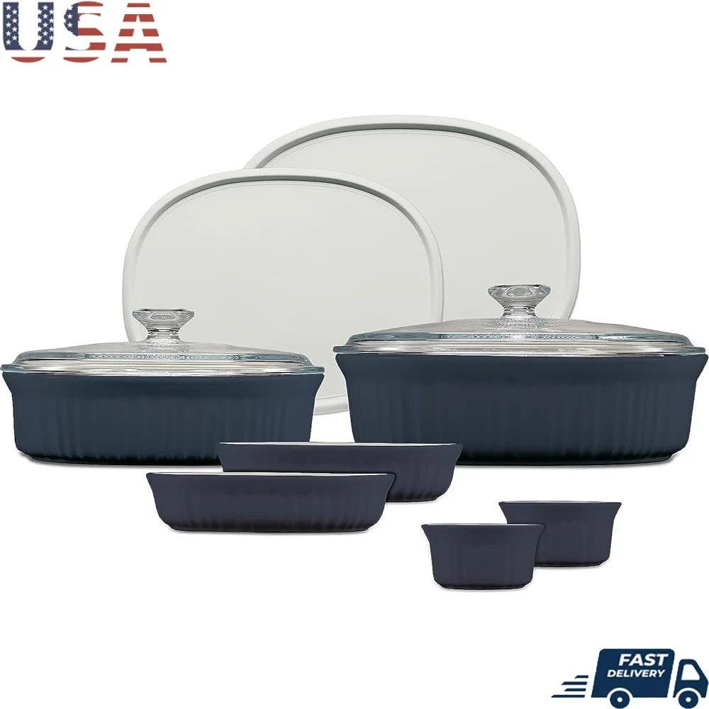 Ceramic Bakeware Set 10 PCS Chip Crack Resistant Oven Microwave Dishwasher Safe Stoneware with Lids Ramekins and Dishes
Ceramic Bakeware Set 10 PCS Chip Crack Resistant Oven Microwave Dishwasher Safe Stoneware with Lids Ramekins and Dishes