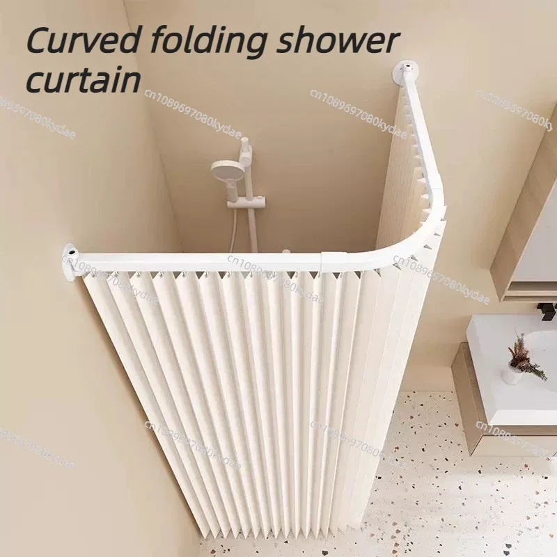 DurableWaterproof Shower Curtain Arc-shaped Sliding Rail Shower Curtain Foldable Bathroom Partition Curtain Toilet Dry-wet Separ
DurableWaterproof Shower Curtain Arc-shaped Sliding Rail Shower Curtain Foldable Bathroom Partition Curtain Toilet Dry-wet Separ
