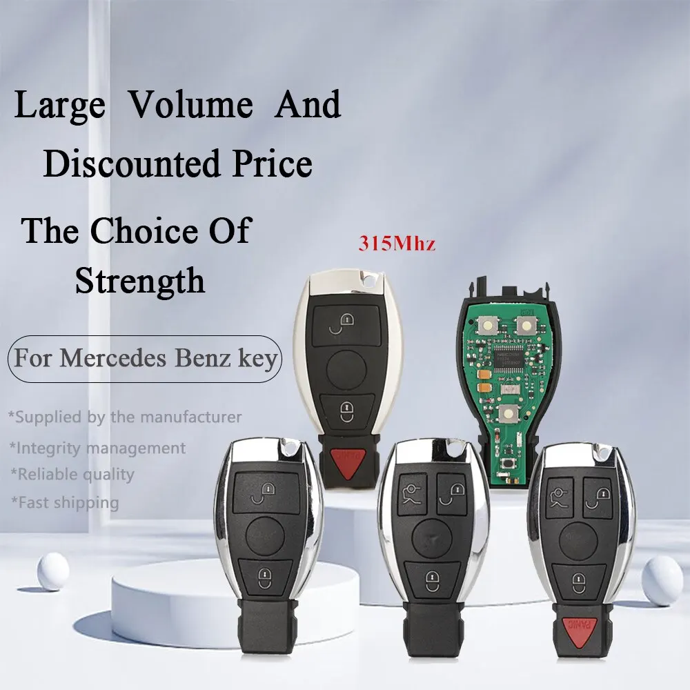 BGA Style 2/3/4 Buttons Remote Smart Car Key 315Mhz for MB Mercedes BENZ C E S 2Supports Original NEC BGA Fob
BGA Style 2/3/4 Buttons Remote Smart Car Key 315Mhz for MB Mercedes BENZ C E S 2Supports Original NEC BGA Fob