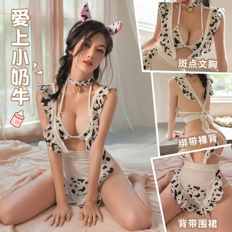 Anime Maid Cosplay Cow Uniform Women Hollow Lace Nighty Outfit Kawaii Lingerie Costume Lolita Cow Headwear Apron Bra Panties Set
Anime Maid Cosplay Cow Uniform Women Hollow Lace Nighty Outfit Kawaii Lingerie Costume Lolita Cow Headwear Apron Bra Panties Set