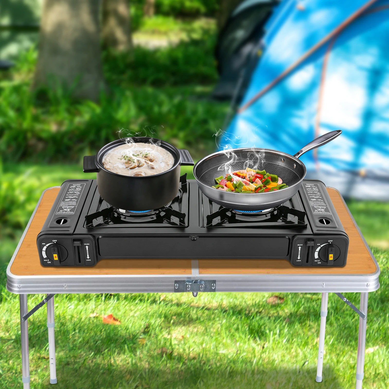64*27.8*8cm Butane Camping Stove, Portable Camping Stove Auto Ignition Camping Burner LPG for RV Apartments, Outdoor
64*27.8*8cm Butane Camping Stove, Portable Camping Stove Auto Ignition Camping Burner LPG for RV Apartments, Outdoor