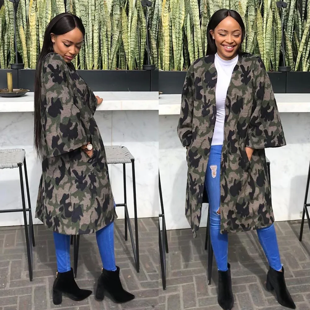 Женское пальто M3046 с камуфляжным принтом, свободного кроя, средней длины, с открытым передом, повседневная уличная одежда
Женское пальто M3046 с камуфляжным принтом, свободного кроя, средней длины, с открытым передом, повседневная уличная одежда