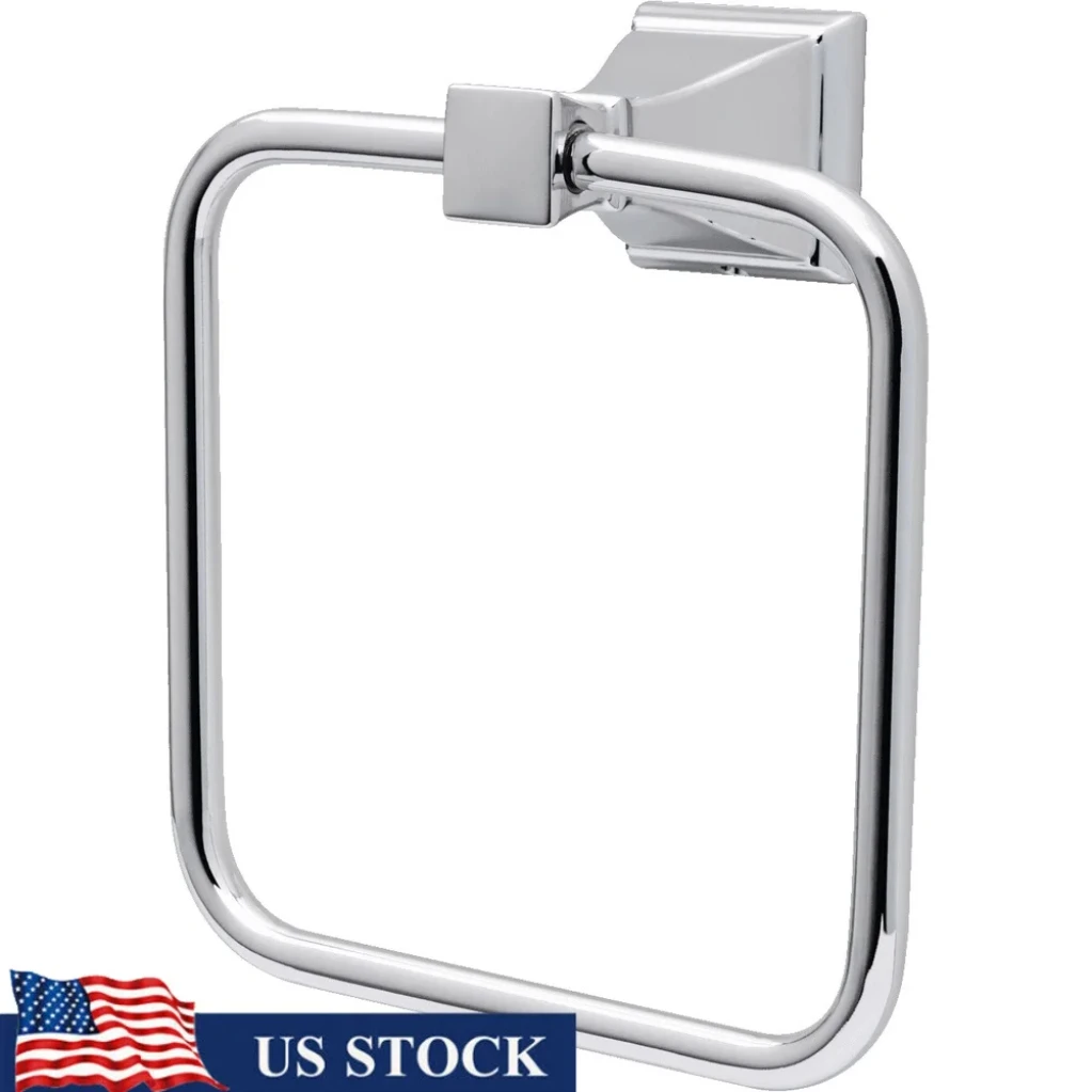 Прочное хромированное кольцо для полотенец, устойчивое к ржавчине литье под давлением из цинка, держатель для ванной комнаты, простая установка, монтажное оборудование в комплекте, размер 24 дюйма