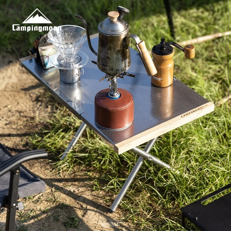 CAMPINGMOON T-370-1T X-Leg Portable Silver Heavy-Duty Folding Table Set Stainless Steel Camping Storage Table
CAMPINGMOON T-370-1T X-Leg Portable Silver Heavy-Duty Folding Table Set Stainless Steel Camping Storage Table