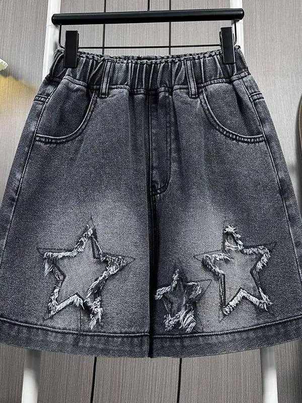 plus Size Summer Denim Shorts Women's Loose Wide Leg High Waist Star Patchwork MMA Print Casual Comfortable Shorts
plus Size Summer Denim Shorts Women's Loose Wide Leg High Waist Star Patchwork MMA Print Casual Comfortable Shorts