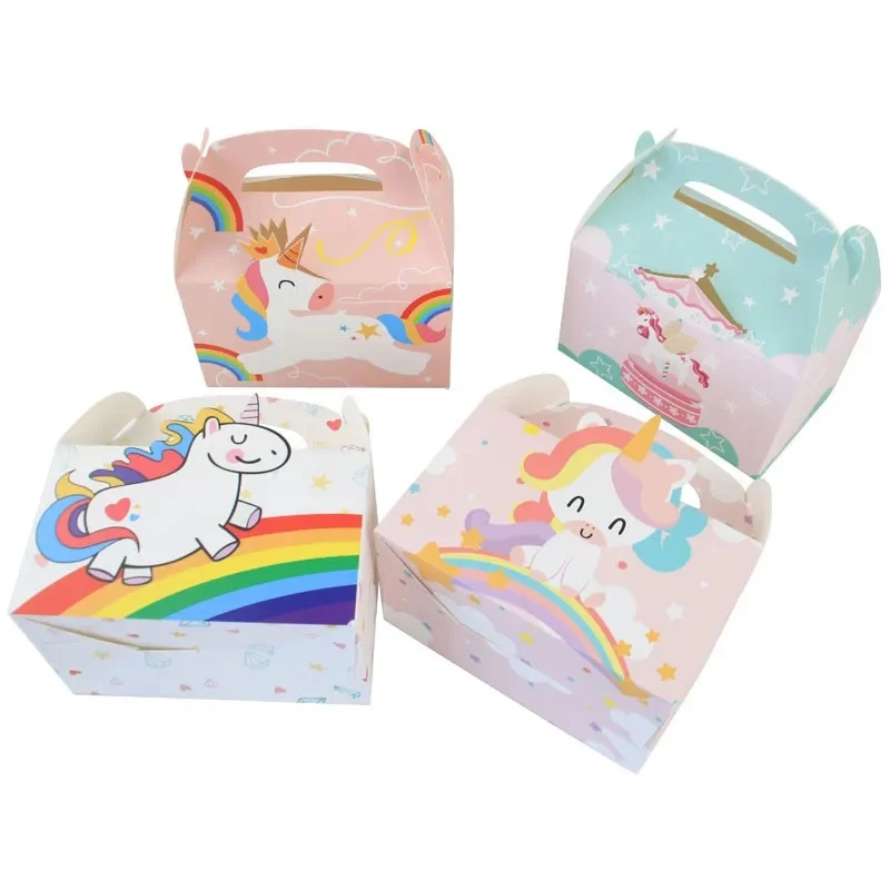 4pcs Unicorn Pattern Candy Boxes Birthday Cake Biscuit Gift Box Bag Kids Unicorn Birthday Party Decoration Handle Paper Box
4pcs Unicorn Pattern Candy Boxes Birthday Cake Biscuit Gift Box Bag Kids Unicorn Birthday Party Decoration Handle Paper Box
