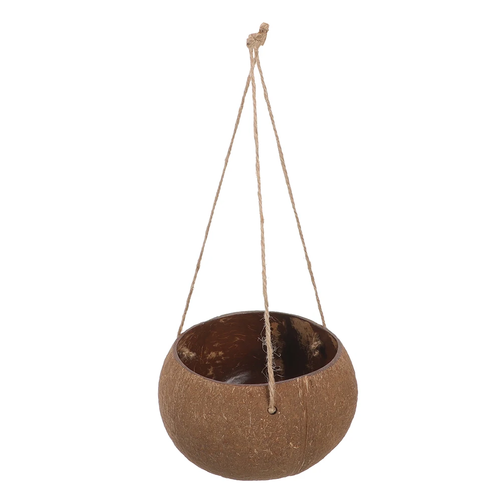 Coconut Shell Hanging Flower Pot Home Decor Planter Container Bonsai Holder Planting Garden Wall Small pots
Coconut Shell Hanging Flower Pot Home Decor Planter Container Bonsai Holder Planting Garden Wall Small pots