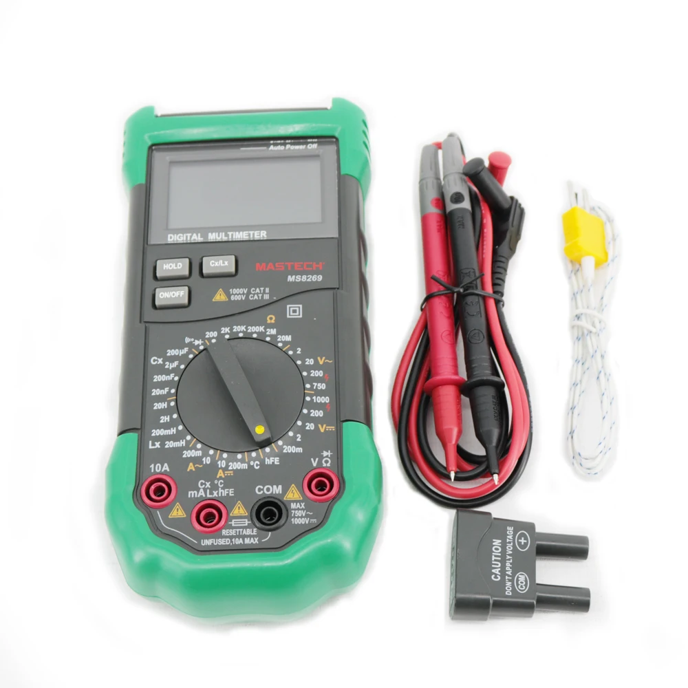 Mastech MS8269 Digital Multimeter LCR Inductance LC Multimeter Multifunction Measuring Instrument
Mastech MS8269 Digital Multimeter LCR Inductance LC Multimeter Multifunction Measuring Instrument