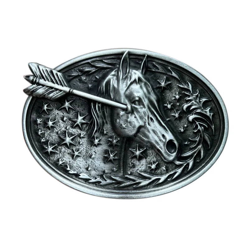 Zinc alloy horse hide buckle for western jeans
Zinc alloy horse hide buckle for western jeans