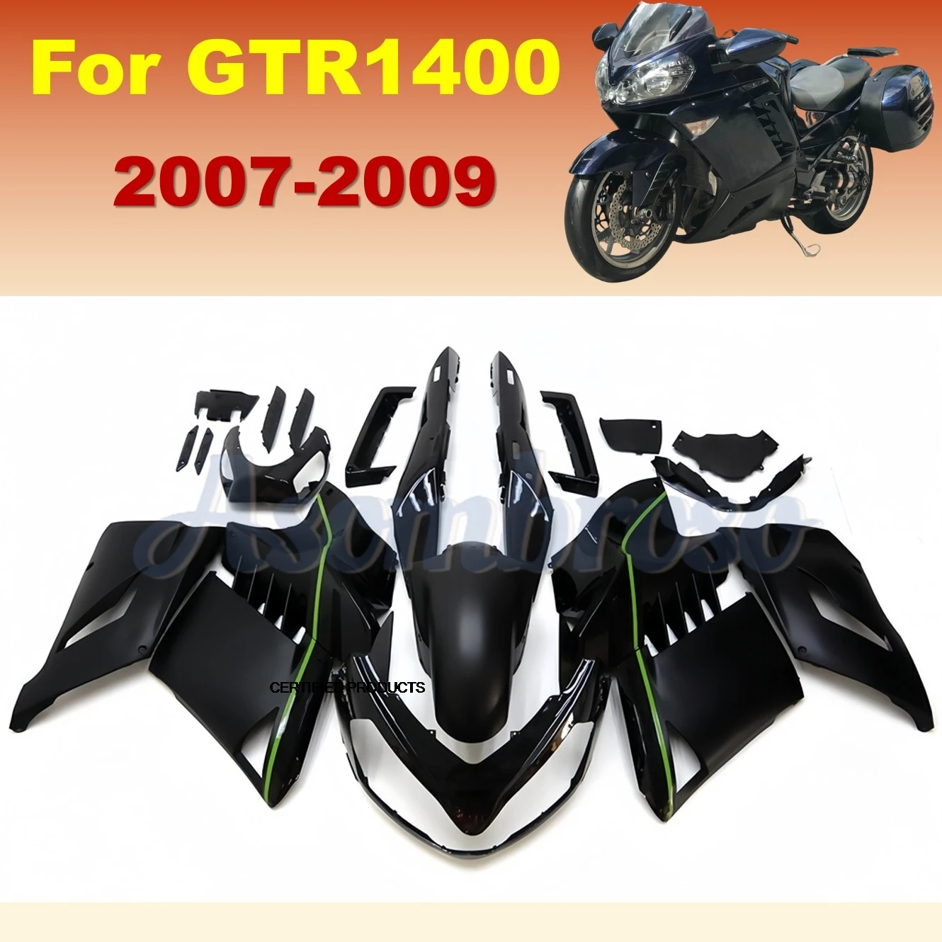 Bodywork fairing for kawasaki GTR1400 2007 2008 2009 2010 Motorcycle rebuild Plastic Parts
Bodywork fairing for kawasaki GTR1400 2007 2008 2009 2010 Motorcycle rebuild Plastic Parts