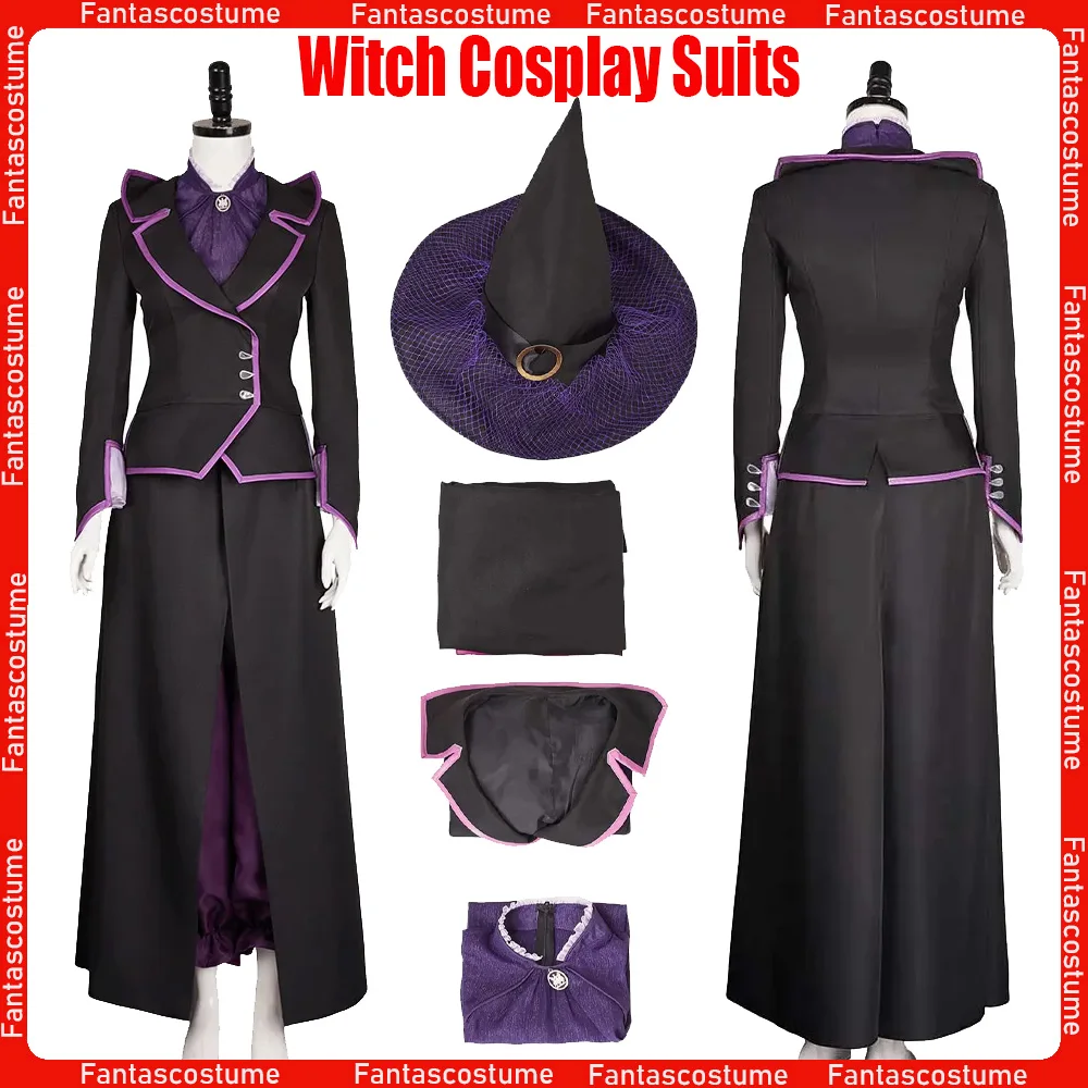 Witch Cosplay Hat Costume Agatha Cos Harkness Roleplay Uniform Shirt Coat Skirt Suit Outfits Halloween Carnival Party Clothes
Witch Cosplay Hat Costume Agatha Cos Harkness Roleplay Uniform Shirt Coat Skirt Suit Outfits Halloween Carnival Party Clothes