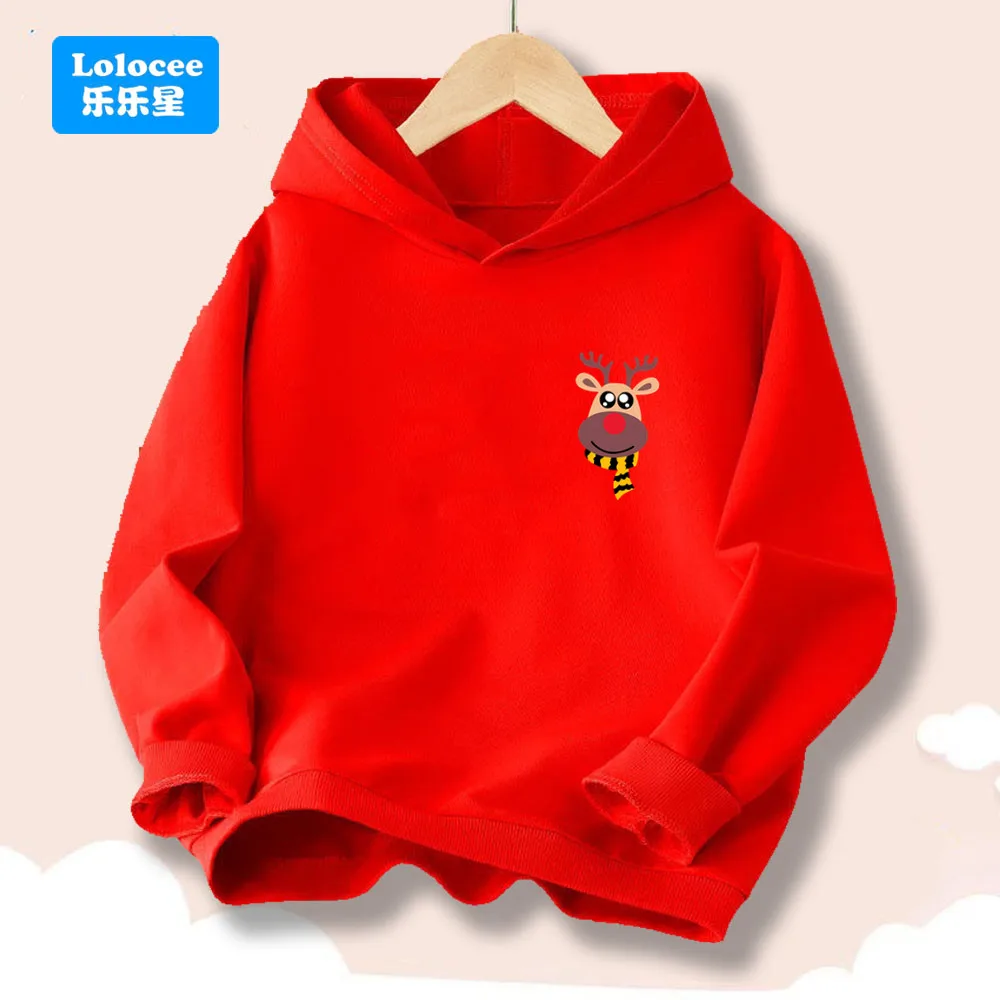 Kids Red Hoodie with Reindeer Cartoon Print Pullover Sweatshirt for Boys Girls Toddler Christmas Casual Hooded Top SDL1
Kids Red Hoodie with Reindeer Cartoon Print Pullover Sweatshirt for Boys Girls Toddler Christmas Casual Hooded Top SDL1