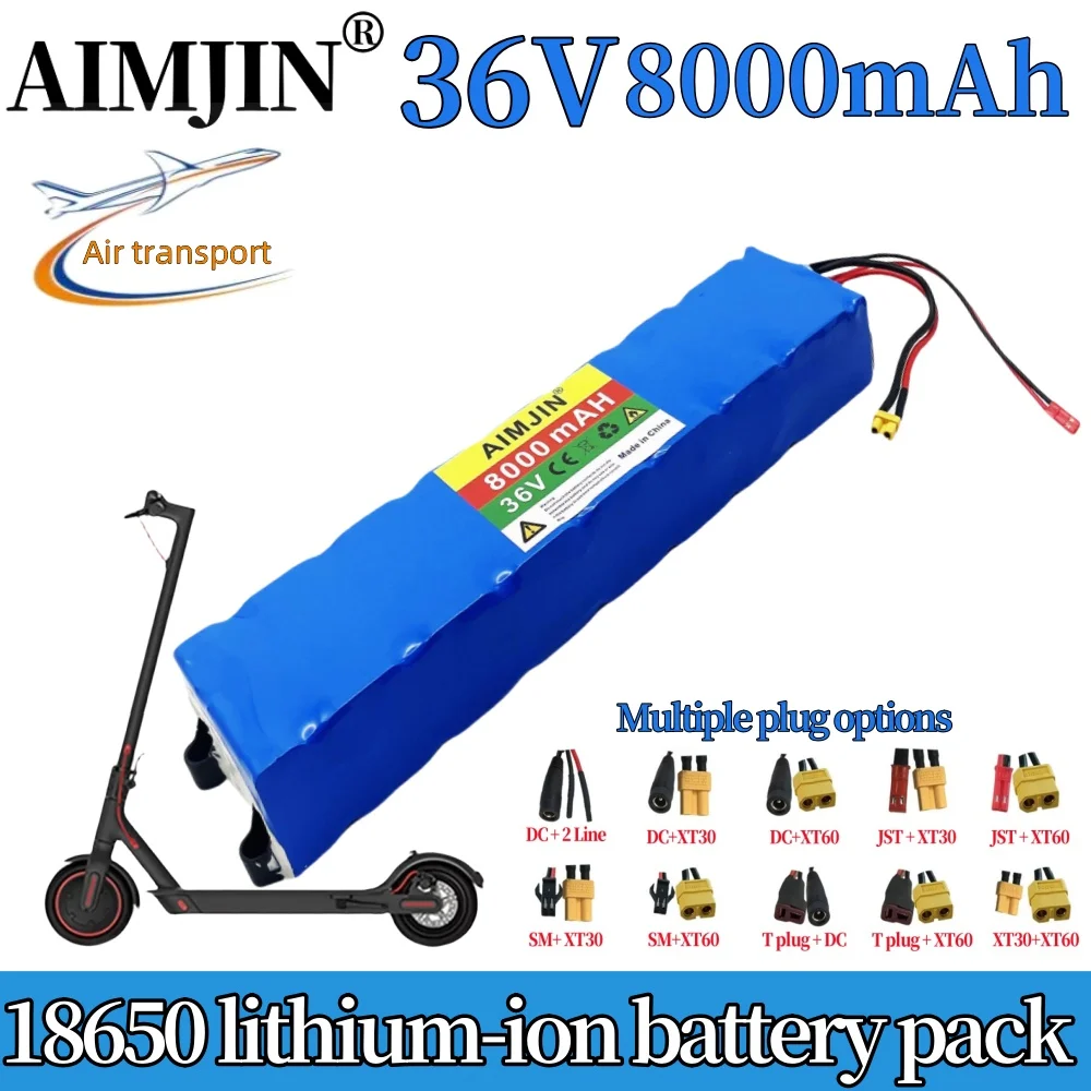 High Capacity 36V 10S3P 8000mAh 500W Lithium Battery Pack with JST XT60 for Electric Scooter
High Capacity 36V 10S3P 8000mAh 500W Lithium Battery Pack with JST XT60 for Electric Scooter