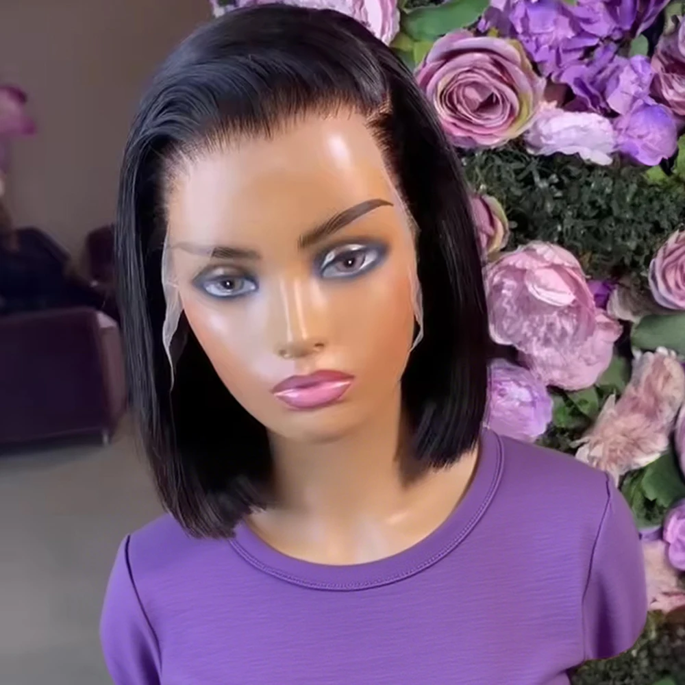 13x4 Glueless Lace Front Wig Human Hair Straight 13x6 HD Transparent Lace Frontal Wigs Short Bob Wig For Women Remy 250% Density
13x4 Glueless Lace Front Wig Human Hair Straight 13x6 HD Transparent Lace Frontal Wigs Short Bob Wig For Women Remy 250% Density
