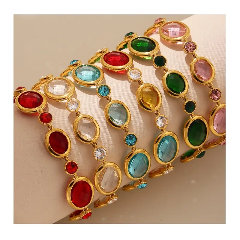 Seattle Design Sense Oval Imported Czech Glass Stone Hemming Bracelet Medium Antique Light Luxury Jewelry Women's Models
Seattle Design Sense Oval Imported Czech Glass Stone Hemming Bracelet Medium Antique Light Luxury Jewelry Women's Models