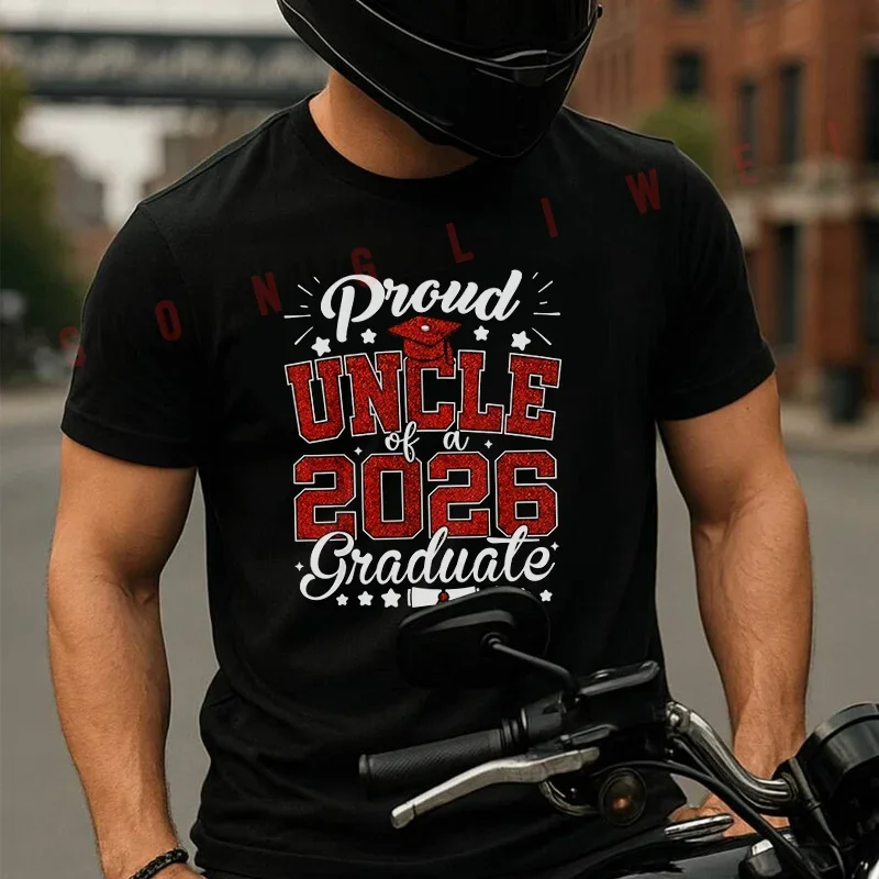 Motorcycle Proud Uncle Of A 2026 Graduate Senior 2026 Graduation T Shirt Cotton Summer Short-sleeve Casual Tee Men Women T-shirt
Motorcycle Proud Uncle Of A 2026 Graduate Senior 2026 Graduation T Shirt Cotton Summer Short-sleeve Casual Tee Men Women T-shirt
