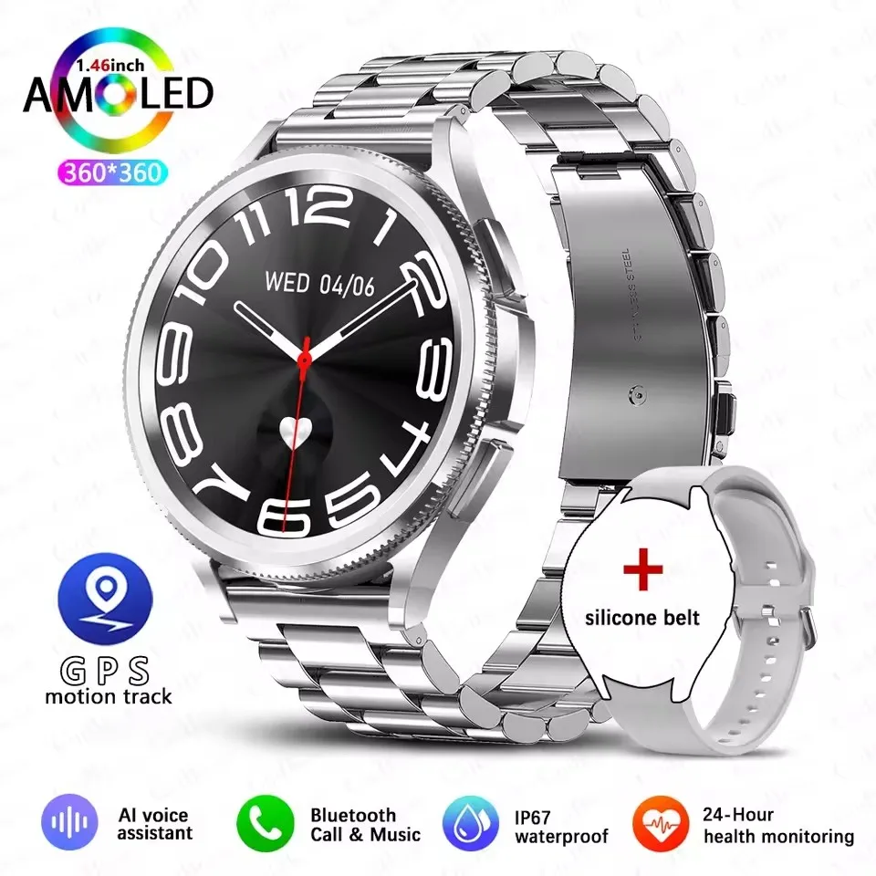 New Smartwatch Men NFC Health Monitoring Heart Rate Blood Oxygen AI Voice Assistant Bluetooth Call Smart Watch Classics
New Smartwatch Men NFC Health Monitoring Heart Rate Blood Oxygen AI Voice Assistant Bluetooth Call Smart Watch Classics