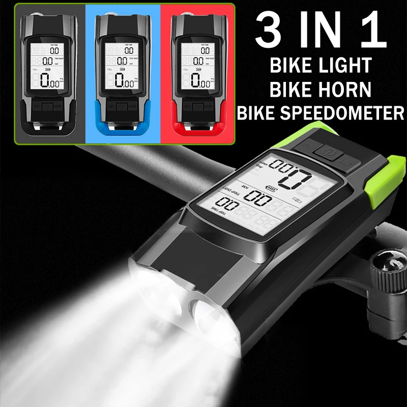 Велосипедный передний фонарь 3-в-1 с беспроводным спидометром, звуковым сигналом 120 дБ, водонепроницаемый, 800 люмен, аксессуары для велосипеда
Велосипедный передний фонарь 3-в-1 с беспроводным спидометром, звуковым сигналом 120 дБ, водонепроницаемый, 800 люмен, аксессуары для велосипеда