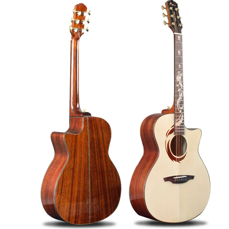 Hooqu Manufacturers Direct Sales High Quality Classic Neck Pattern Bright Light Angle 41 "acoustic Guitar
Hooqu Manufacturers Direct Sales High Quality Classic Neck Pattern Bright Light Angle 41 "acoustic Guitar
