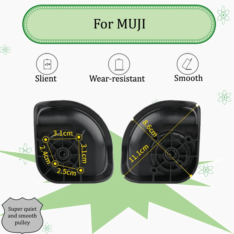 For MUJI Retro Metal Luggage Wheels - Classic Style Smooth and Durable Luggage Repair Essentials
For MUJI Retro Metal Luggage Wheels - Classic Style Smooth and Durable Luggage Repair Essentials