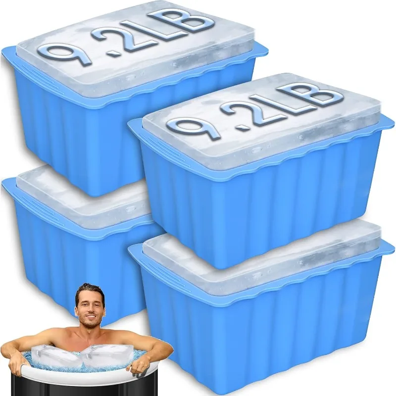 Large Ice Cube Molds, 4Pack 37LB Block Molds Water Chiller For Cold Plunge, Bath Chiller Silicone Maker For Home
Large Ice Cube Molds, 4Pack 37LB Block Molds Water Chiller For Cold Plunge, Bath Chiller Silicone Maker For Home