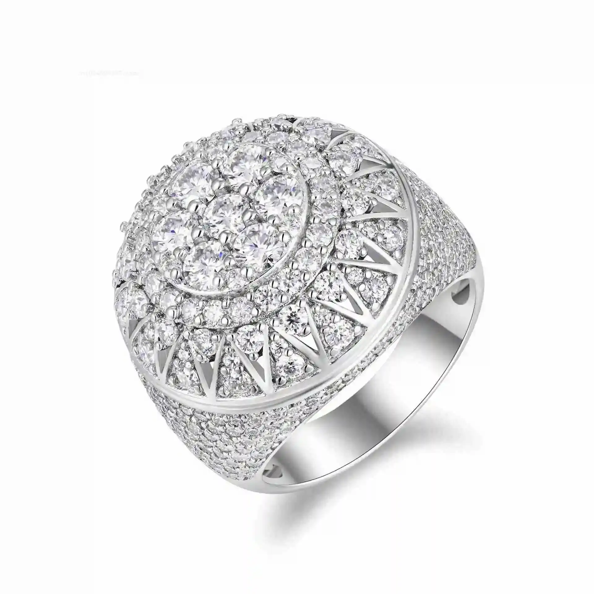 S925 Sterling Rhodium Plated Pave Round Moissanite Cuban Ring for Men,Custom Solid Gold&Lab Diamond Available
S925 Sterling Rhodium Plated Pave Round Moissanite Cuban Ring for Men,Custom Solid Gold&Lab Diamond Available