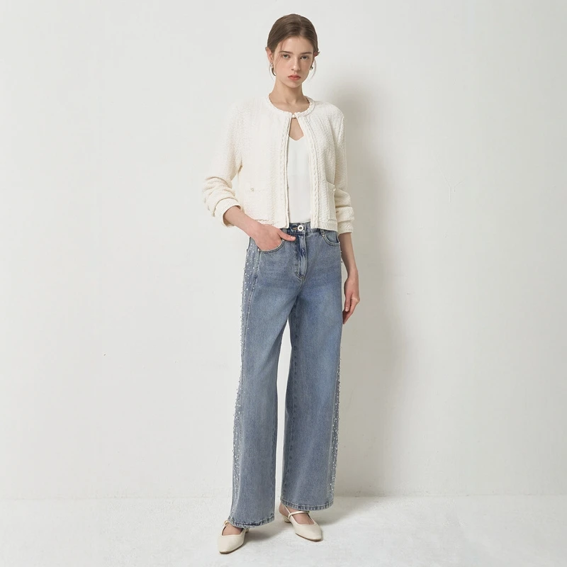 Light Blue Straight Leg Jeans Heavy Duty Denim Wide Leg Pants High Waist Button Closure Cotton Spring New Style for Women
Light Blue Straight Leg Jeans Heavy Duty Denim Wide Leg Pants High Waist Button Closure Cotton Spring New Style for Women