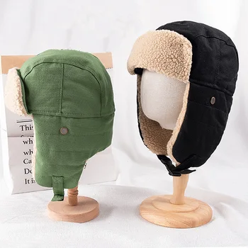 겨울 방풍 사이클링 스키 겨울 눈 모자, 따뜻한 봄버 모자, 귀플랩 모자, 남성 여성 귀 플랩 겨울 모자