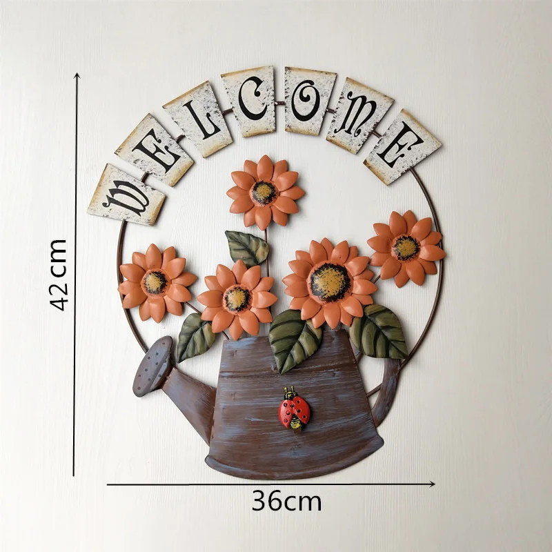 Balcony garden decoration outdoor wall pendant old wrought iron sunflower courtyard welcome sign
Balcony garden decoration outdoor wall pendant old wrought iron sunflower courtyard welcome sign